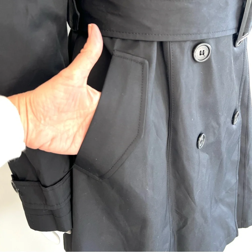 LAUREN RALPH LAUREN Water Resistance Double Breast Belted Trench Coat Sz L - Picture 10 of 16